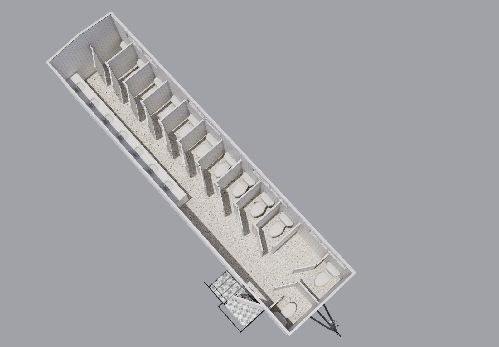 BPMF1180-11-WC12P · BP1180 Módulo de baños de 12 servicios